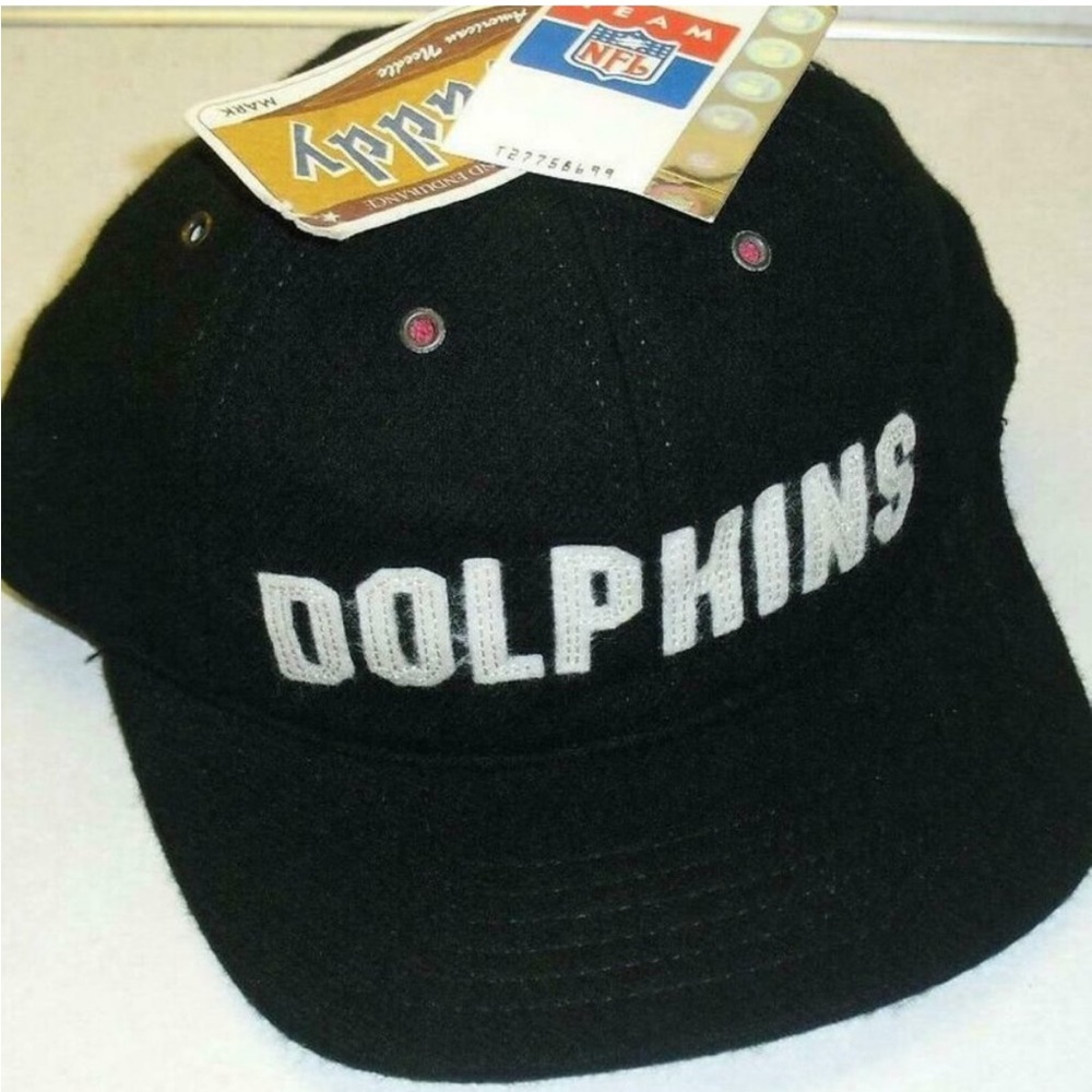 NEW NFL Miami Dolphins 90s vintage wool strapback hat
